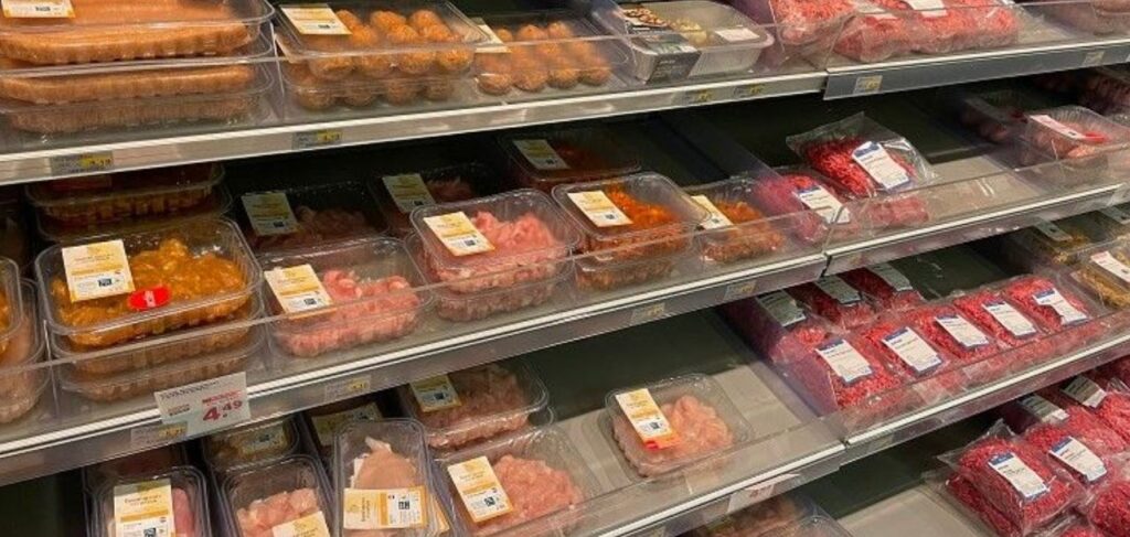 2023 - Daling vleesverkoop in supermarkten